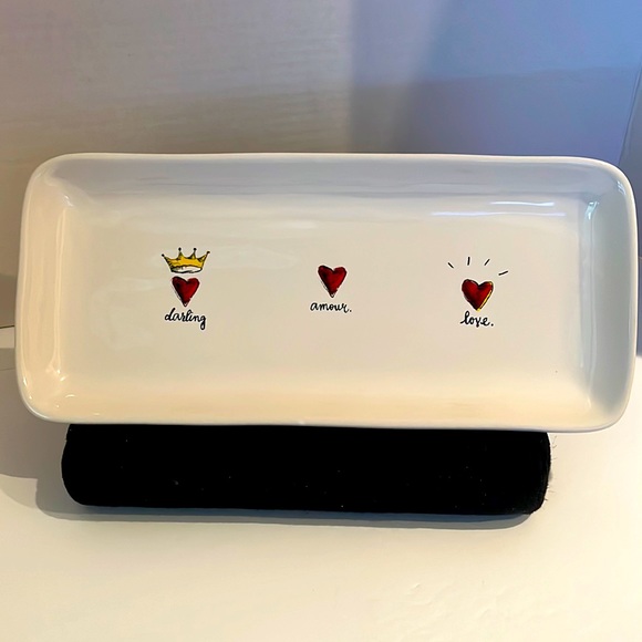 Rae Dunn Rectangular “amour” Plate EUC - Picture 1 of 5